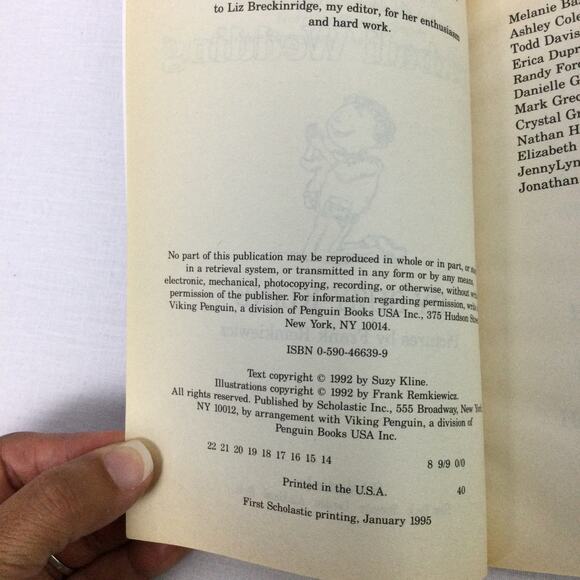 Horrible Harry and the Kickball Wedding By Suzy Kline 1990's Four Book Bundle - Picture 8 of 16